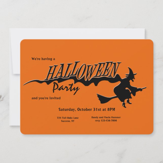 Halloween-fest Invitation Inbjudningar (Framsida)