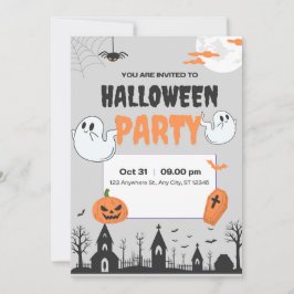 Halloween-fest Invitation Inbjudningar