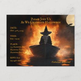 Halloween-fest Invitation Meddelande Vykort