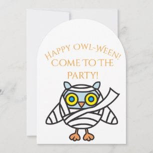 Halloween-fest Invitation Ugglor Mumia Inbjudningar
