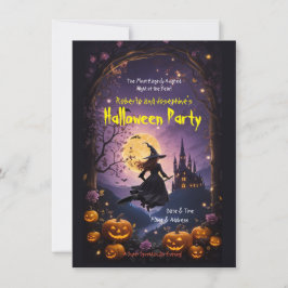 Halloween-fest Invitation v2 Anteckningskort