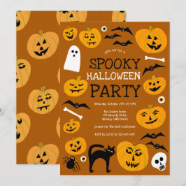 HALLOWEEN FEST Jack-o-lyktor Cute Anpassningsbar Inbjudningar