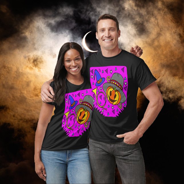 Halloween fest Jack O'Lantern Bugle Lila Unisex T Shirt (Halloween Party Jack O'Lantern Bugle Purple Unisex T-Shirt)