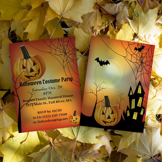 Halloween fest Jack O'Lantern Inbjudningar (Skapare uppladdad)