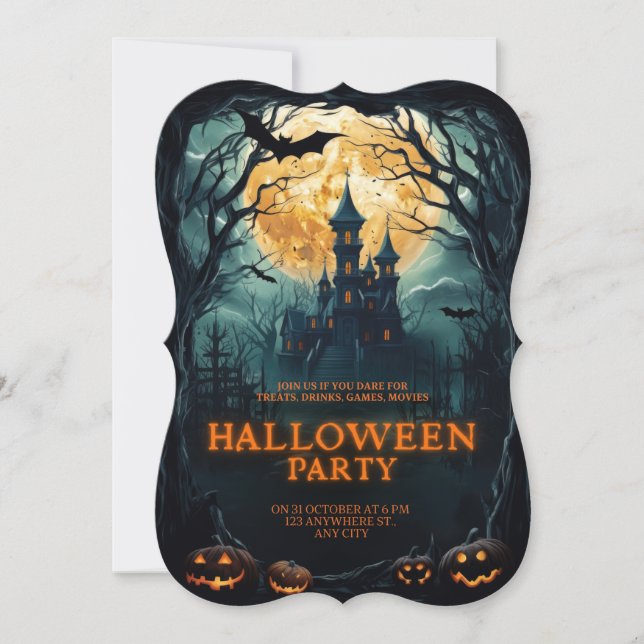 Halloween fest-kort (Framsida)