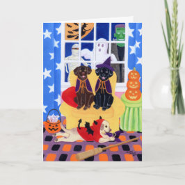 Halloween fest Labradors! Kort