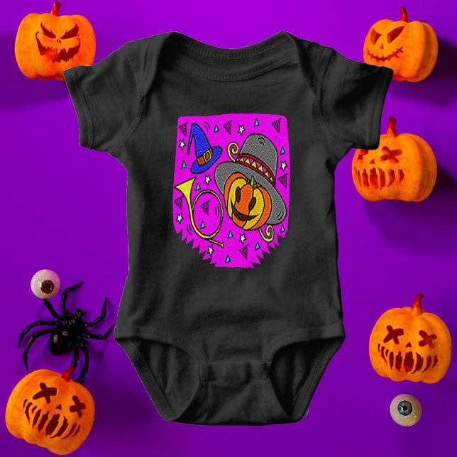 Halloween fest Lila Jack O'Lantern Bugle T Shirt (Halloween Party Purple Jack O'Lantern Bugle Baby Bodysuit)