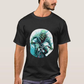 Halloween fest med Crazy Outride Biker för stunt T Shirt