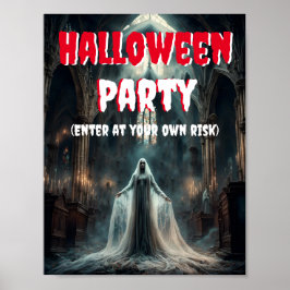 Halloween fest med Creepy Ghost Poster