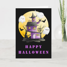 Halloween fest med hemligt hus och Spöken Kort