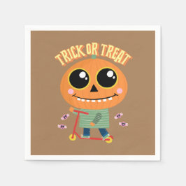 Halloween fest napkin, pumpa på skotrar pappersservett