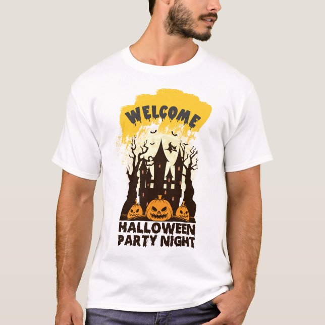 Halloween fest Natt T Shirt (Framsida)