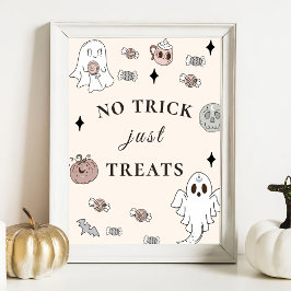 Halloween fest no Trick Just Trests Sign Poster