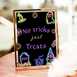 Halloween fest no Trick Just Trests Sign Poster