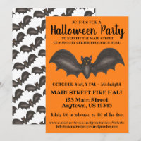 Halloween fest Orange Black Fladdermus Trick-or-Tr