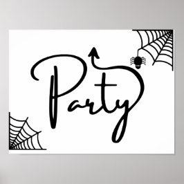 Halloween fest på den här vägen, rak framåt poster