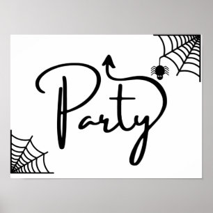 Halloween fest på den här vägen, rak framåt poster