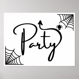 Halloween fest på den här vägen, rak framför post poster