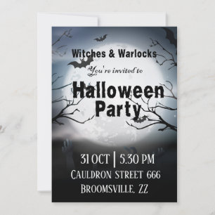 Halloween fest på kontoret anpassningsbar inbjudan