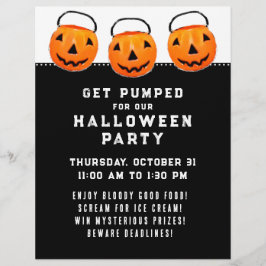 Halloween-fest på kontoret reklamblad
