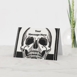 Halloween fest Personlig Skeleton Birthday Kort