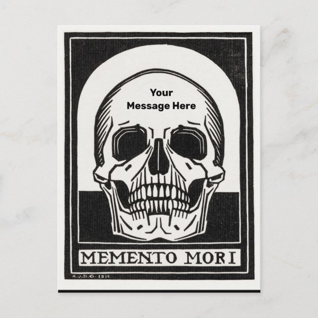 Halloween fest Personlig Skeleton Birthday Vykort (Framsida)