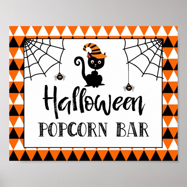 halloween fest popcorn pub-tecken poster (Framsidan)