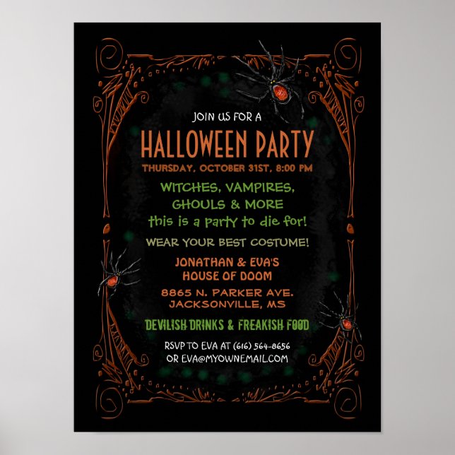 Halloween fest Poster 12 x 16 (Framsidan)