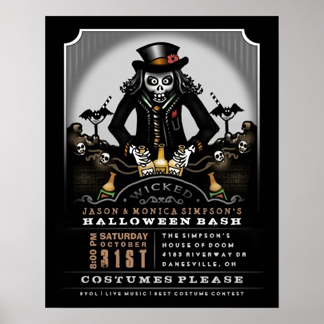 Halloween fest Poster 16 x 20-gyttjandestreck (Framsidan)
