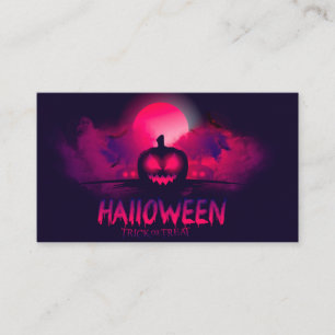 Halloween fest poster visitkort