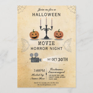 Halloween fest Pumpkin Horror Inbjudan Movie Natt