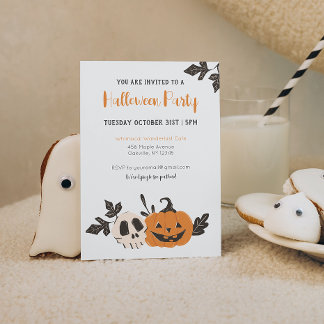 Halloween fest Pumpkin Inbjudningar