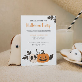 Halloween fest Pumpkin Inbjudningar