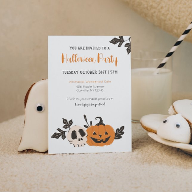 Halloween fest Pumpkin Inbjudningar (Skapare uppladdad)