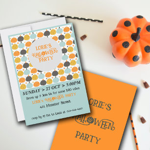 Halloween fest Pumpkin Patch Anpassningsbar Inbjudningar