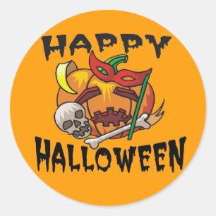 Halloween fest Pumpkin Stickers Runt Klistermärke