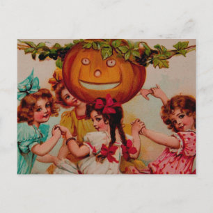 Halloween fest Pumpkin vintage Vykort
