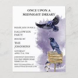 Halloween fest Raven Kråka Watercolor