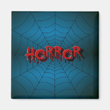 Halloween fest Red Horror Spindelnät Blue Scary