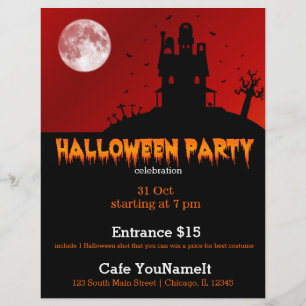 Halloween fest reklamblad