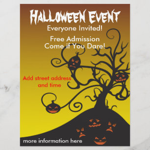 Halloween fest reklamblad
