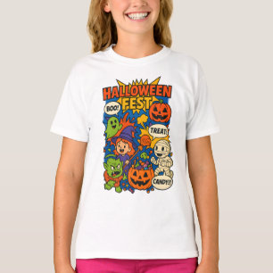 Halloween Fest Retro Clothes Unisex Unik Tecknad T Shirt