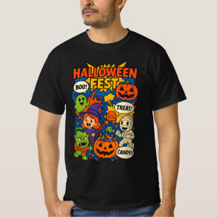 Halloween Fest Retro Clothes Unisex Unik Tecknad T Shirt