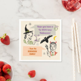 Halloween fest Retro Humor Faboolous Personlig Pappersservett