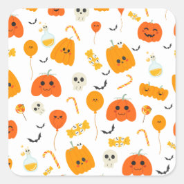 Halloween fest Samling! Fyrkantigt Klistermärke