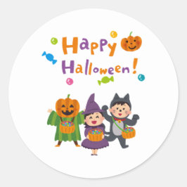 Halloween fest Samling! Runt Klistermärke