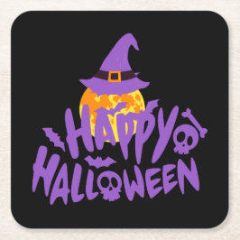 Halloween fest Samling! Underlägg Papper Kvadrat