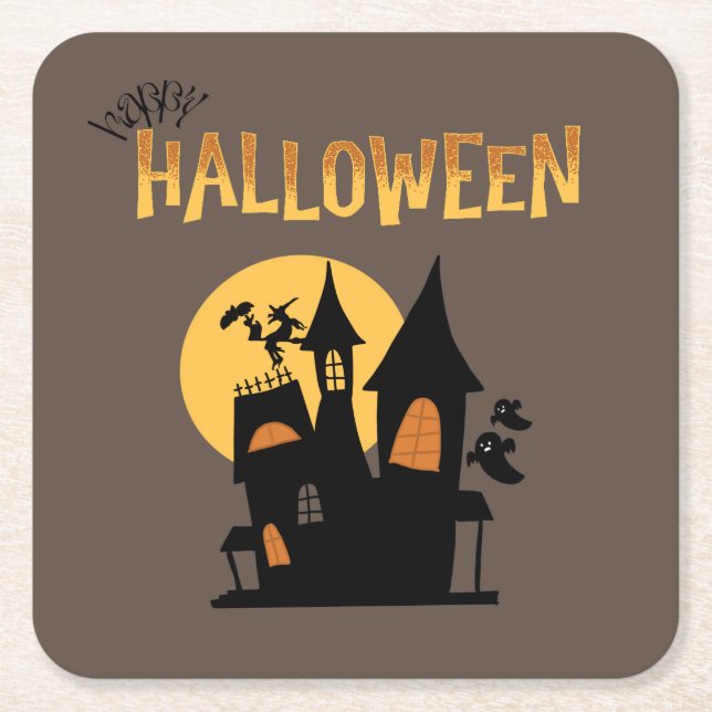 Halloween fest Samling! Underlägg Papper Kvadrat (Framsidan)