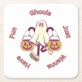 Halloween fest Samling! Underlägg Papper Kvadrat