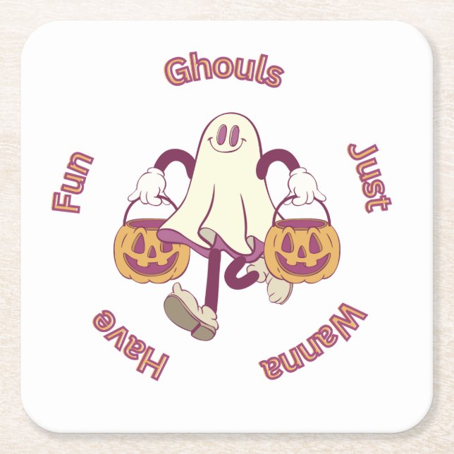 Halloween fest Samling! Underlägg Papper Kvadrat (Framsidan)